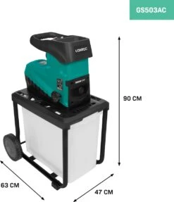 VONROC Stille Hakselaar/Shredder 2800W – Voor Takken Tot Ø45mm – Incl. 60L Opvangbak & Duwstok -Tuin Tools Verkoop 1034x1200