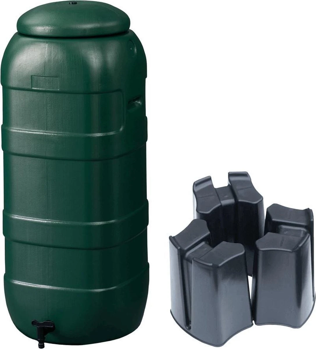 Regenton Rainsaver Groen 100 Liter + Voet 1 Regenton Rainsaver Groen 100 Liter + Voet