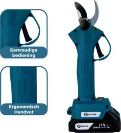 NovarGarden® Elektrische Snoeischaar NG1 - 2x Accu - Elektrisch - Takkenschaar - Op Batterij - 28mm -Tuin Tools Verkoop 1095x1200