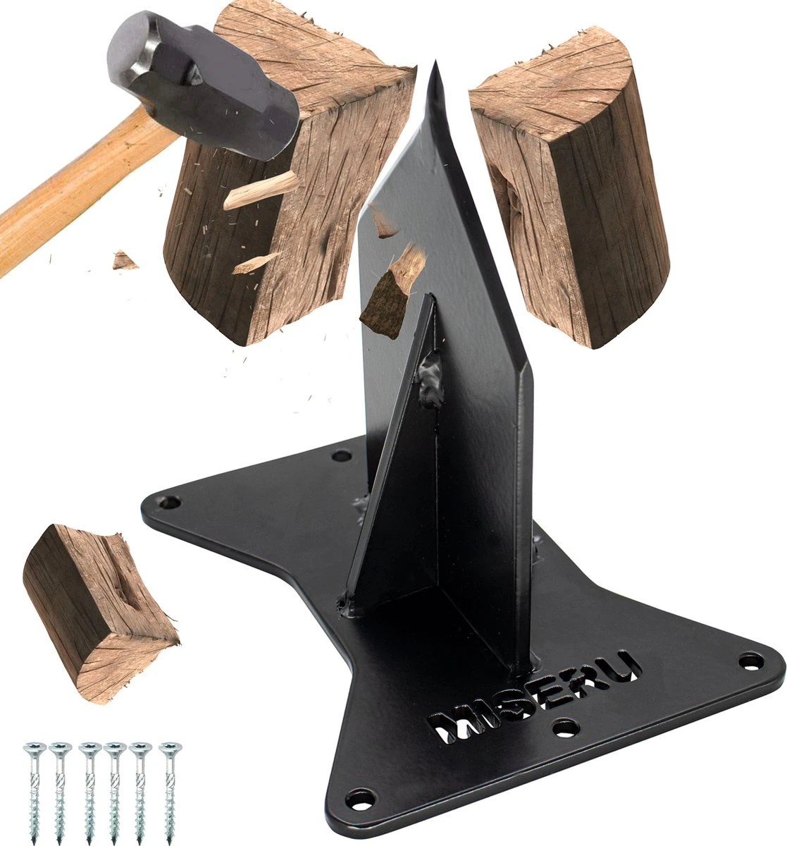 Miseru Houtklover – Geen Bijl Nodig – No Axe - Houtsplijter – Houtkliever – HANDMADE In Holland - Houtklover Voor Aanmaakhout – Metaal 1 Miseru Houtklover – Geen Bijl Nodig – No Axe - Houtsplijter – Houtkliever – HANDMADE In Holland - Houtklover Voor Aanmaakhout – Metaal