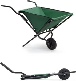 Relaxdays Kruiwagen Opvouwbaar - Inklapbare Tuinwagen - Vouwkruiwagen - Groen - 50 L -Tuin Tools Verkoop 1133x1200
