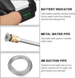 Merkloos Elektrische Accu-Hogedrukreiniger - 1.2mpa - Multifunctioneel Mondstuk - Draagbaar Oplaadbaar Snoerloos - Reinigingsspuitpistool - Met Rijke Accessoires - Voor Auto, Tuin, Terras, Raam - Zwart 20 Merkloos Elektrische Accu-Hogedrukreiniger - 1.2mpa - Multifunctioneel Mondstuk - Draagbaar Oplaadbaar Snoerloos - Reinigingsspuitpistool - Met Rijke Accessoires - Voor Auto, Tuin, Terras, Raam - Zwart -Tuin Tools Verkoop 1152x1200