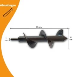 Grondboor Voor Boormachine - 8x25 Cm - Zwart -Tuin Tools Verkoop 1154x1200 1