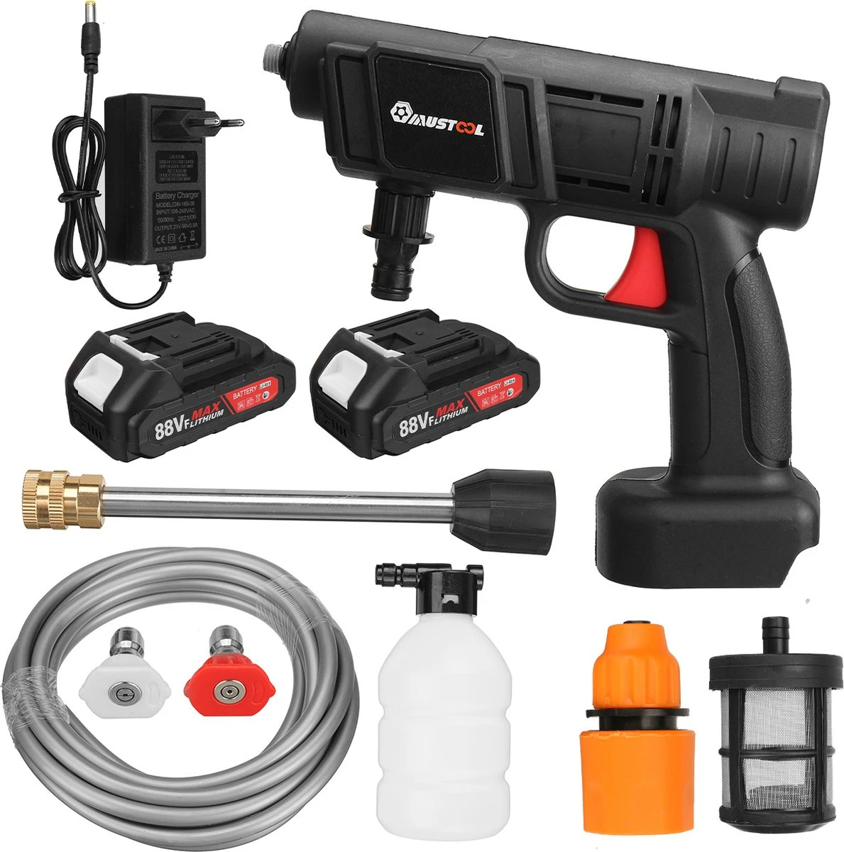 Merkloos Elektrische Accu-Hogedrukreiniger - 1.2mpa - Multifunctioneel Mondstuk - Draagbaar Oplaadbaar Snoerloos - Reinigingsspuitpistool - Met Rijke Accessoires - Voor Auto, Tuin, Terras, Raam - Zwart 7 Merkloos Elektrische Accu-Hogedrukreiniger - 1.2mpa - Multifunctioneel Mondstuk - Draagbaar Oplaadbaar Snoerloos - Reinigingsspuitpistool - Met Rijke Accessoires - Voor Auto, Tuin, Terras, Raam - Zwart - Image 7