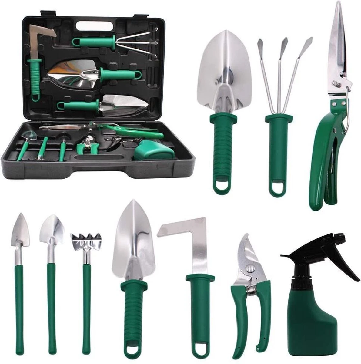 Tuingereedschap Set Tuinierset 10 Delig - Snoeischaar Tuinschaar Bloemenschaar Tuinschepje Plantenspuit Handhark 4 Tuingereedschap Set Tuinierset 10 Delig - Snoeischaar Tuinschaar Bloemenschaar Tuinschepje Plantenspuit Handhark - Image 4