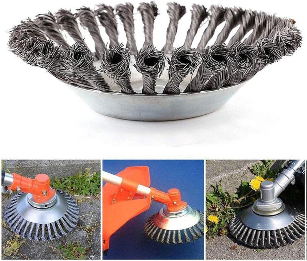 Onkruidborstel Voor Bosmaaier | 150mm /15 Cm Staalborstel Nieuw | Universele Onkruidborstel 150 Mm - Onkruidverwijderaar - Voegenborstel - Grastrimmer 1 Onkruidborstel Voor Bosmaaier | 150mm /15 Cm Staalborstel Nieuw | Universele Onkruidborstel 150 Mm - Onkruidverwijderaar - Voegenborstel - Grastrimmer