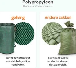 Goliving Tuinafvalzak - Set Van 2- Tuinafvalzakken Opvouwbaar - Tuinzak - Tuinafvalemmer - 2x 280 Liter - Groen -Tuin Tools Verkoop 1200x1068 1