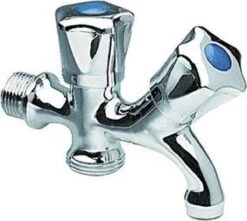 Dubbele Tapkraan Bonfix - 1/2" Muuraansluiting - 3/4" Onderaansluiting -Tuin Tools Verkoop 1200x1073 3