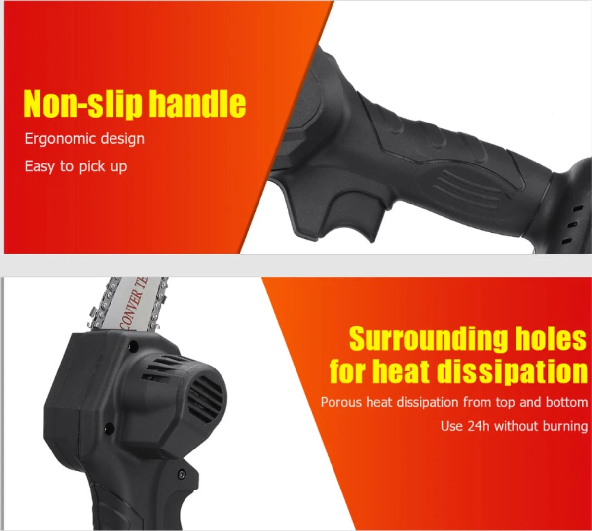 Violeworks® Accu Kettingzaag - Snoeizaag - Mini Kettingzaag - Handkettingzaag - Ook Voor Makita - Elektrische Kettingzaag - Elektrische Snoeischaar - Op Batterij - 2900 MAh - 1080W - 88V 3 Violeworks® Accu Kettingzaag - Snoeizaag - Mini Kettingzaag - Handkettingzaag - Ook Voor Makita - Elektrische Kettingzaag - Elektrische Snoeischaar - Op Batterij - 2900 MAh - 1080W - 88V - Image 3