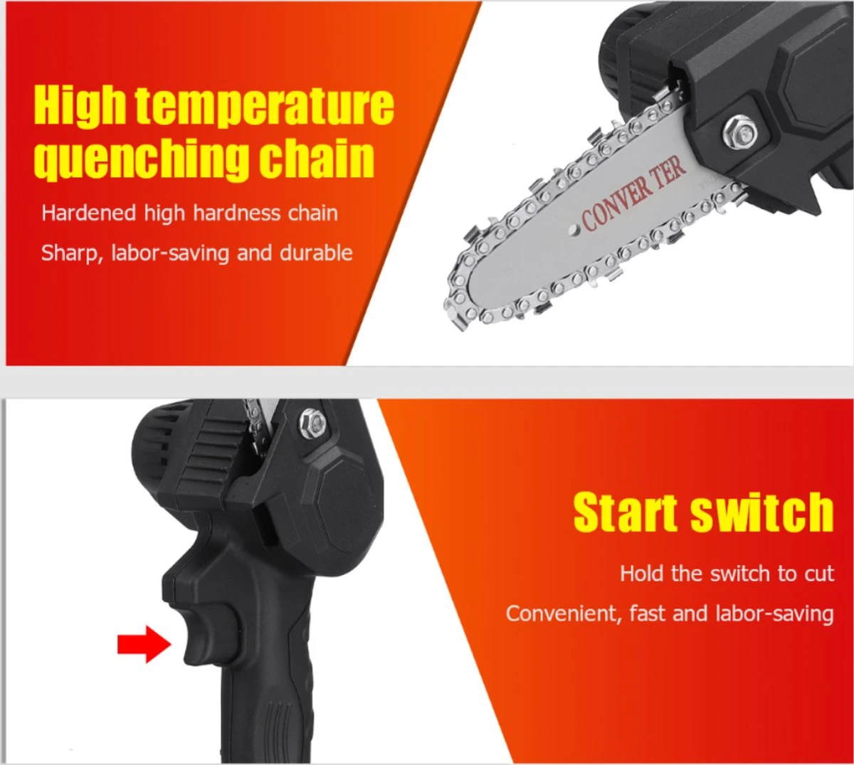 Violeworks® Accu Kettingzaag - Snoeizaag - Mini Kettingzaag - Handkettingzaag - Ook Voor Makita - Elektrische Kettingzaag - Elektrische Snoeischaar - Op Batterij - 2900 MAh - 1080W - 88V 2 Violeworks® Accu Kettingzaag - Snoeizaag - Mini Kettingzaag - Handkettingzaag - Ook Voor Makita - Elektrische Kettingzaag - Elektrische Snoeischaar - Op Batterij - 2900 MAh - 1080W - 88V - Image 2