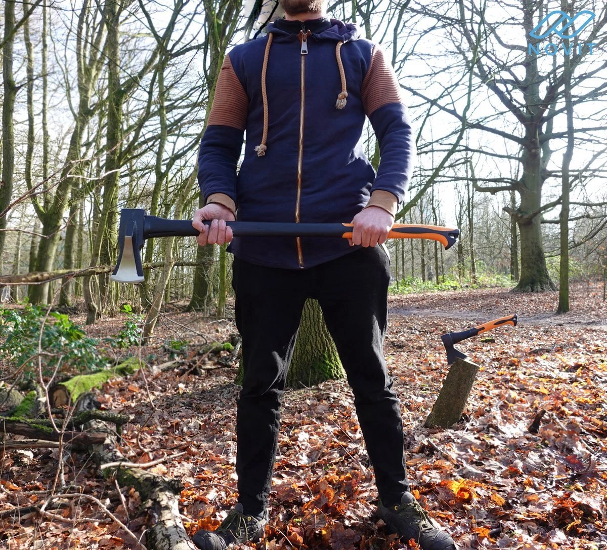 Novit Bijlenset - Kloofbijl 1kg + 3kg GRATIS Wetsteen - Handbijl - Bijl - Hakbijl 5 Novit Bijlenset - Kloofbijl 1kg + 3kg GRATIS Wetsteen - Handbijl - Bijl - Hakbijl - Image 5