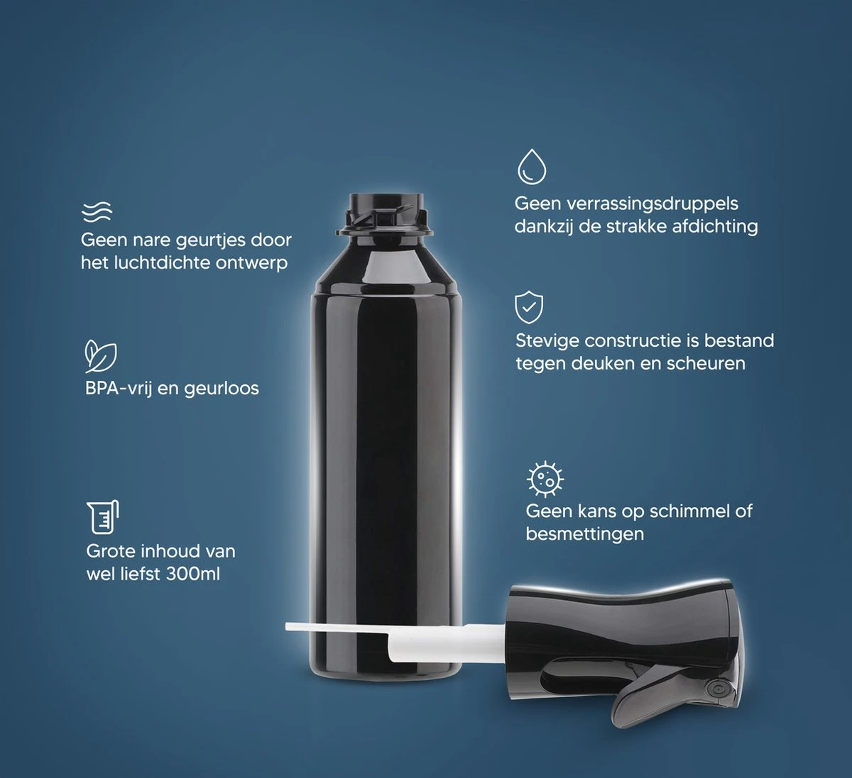 Johannes & Co Waterspuit Zwart - Waterverstuiver Mist Verstuiver Haar 9 Johannes & Co Waterspuit Zwart - Waterverstuiver Mist Verstuiver Haar - Image 9