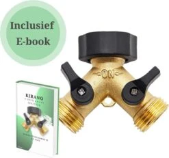 Y Stuk Kraan - Kraan Splitter - Waterverdeler - Buitenkraan - Waterverdeler 2 Weg – Messing - Afzonderlijk Af Te Sluiten -Tuin Tools Verkoop 1200x1121 2