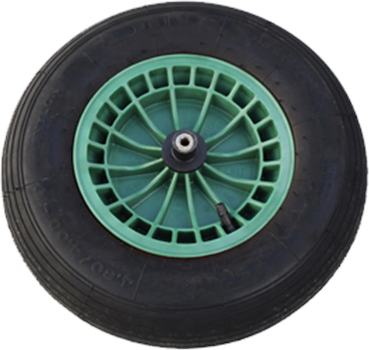 FORT 2PLy Kruiwagenwiel 400x100mm, Kunststof Velg, Kleur Groen, Luchtband 3 FORT 2PLy Kruiwagenwiel 400x100mm, Kunststof Velg, Kleur Groen, Luchtband - Image 3