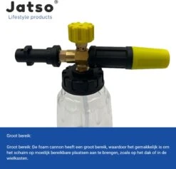 Jatso® Foam Cannon - Snow Foam - Foam Gun - Schuimlans - Foam Gun Auto - Foam Lance - Schuimsproeier - Snow Foam Cannon - Past Op Karcher K1 T/m K7 - Messing - Afneembaar Pistool 8 Jatso® Foam Cannon - Snow Foam - Foam Gun - Schuimlans - Foam Gun Auto - Foam Lance - Schuimsproeier - Snow Foam Cannon - Past Op Karcher K1 T/m K7 - Messing - Afneembaar Pistool -Tuin Tools Verkoop 1200x1153 1