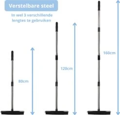 2 In 1 Rubberen Bezem – Bezem Binnen & Buiten – Vloerwisser Met Steel - Met Huisdierhaar Verwijderaar - Vloertrekker – Veger - Extra Lang 160cm 25 2 In 1 Rubberen Bezem – Bezem Binnen & Buiten – Vloerwisser Met Steel - Met Huisdierhaar Verwijderaar - Vloertrekker – Veger - Extra Lang 160cm -Tuin Tools Verkoop 1200x1156