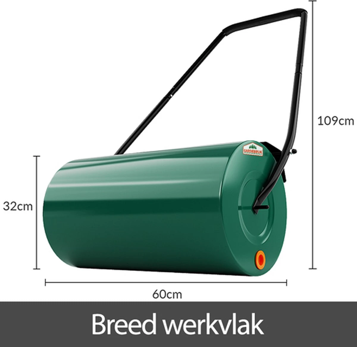 Gardebruk Tuinwals 60cm - 50L Vulvolume Staaltrommel - Groen 4 Gardebruk Tuinwals 60cm - 50L Vulvolume Staaltrommel - Groen - Image 4