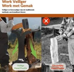 Miseru Houtklover – Zonder Bijl – No Axe – HANDMADE In Holland Houtsplijter – Houtkliever – Houtklover Voor Aanmaakhout – Ook Voor Stammen - Metaal -Tuin Tools Verkoop 1200x1168 6