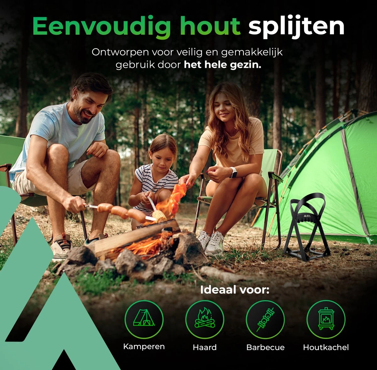 Lighted Lifestyle™| Houtklover Voor Aanmaakhout Incl. Kloofhamer - Houtsplijter - Houtkliever - Snel Haardhout - Gietijzer - Incl. Schroeven 8 Lighted Lifestyle™| Houtklover Voor Aanmaakhout Incl. Kloofhamer - Houtsplijter - Houtkliever - Snel Haardhout - Gietijzer - Incl. Schroeven - Image 8
