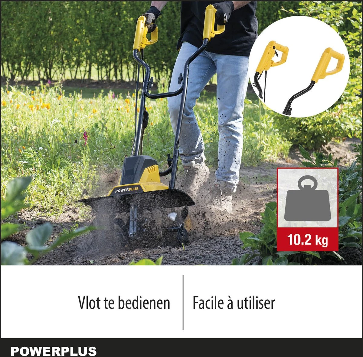 Powerplus POWXG72010 Tuinfrees - 1500W - Werkbreedte 450mm - Werkdiepte Max. 220mm - Incl. 6 Messen En Wielen 4 Powerplus POWXG72010 Tuinfrees - 1500W - Werkbreedte 450mm - Werkdiepte Max. 220mm - Incl. 6 Messen En Wielen - Image 4