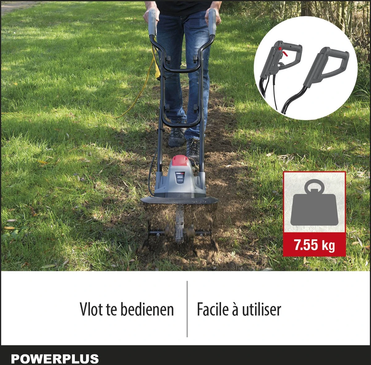Powerplus POWEG7010 Tuinfrees - 1050W - Werkbreedte 320mm - Werkdiepte Max. 220mm - Incl. 4 Messen 6 Powerplus POWEG7010 Tuinfrees - 1050W - Werkbreedte 320mm - Werkdiepte Max. 220mm - Incl. 4 Messen - Image 6