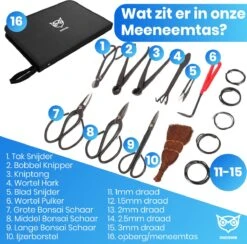 Good2know Bonsai Gereedschap Set – 16 Delig – Bonsai Starters Kit – Bonsai Boompje Verzorgingskit - Tuingereedschap -Tuin Tools Verkoop 1200x1187 10