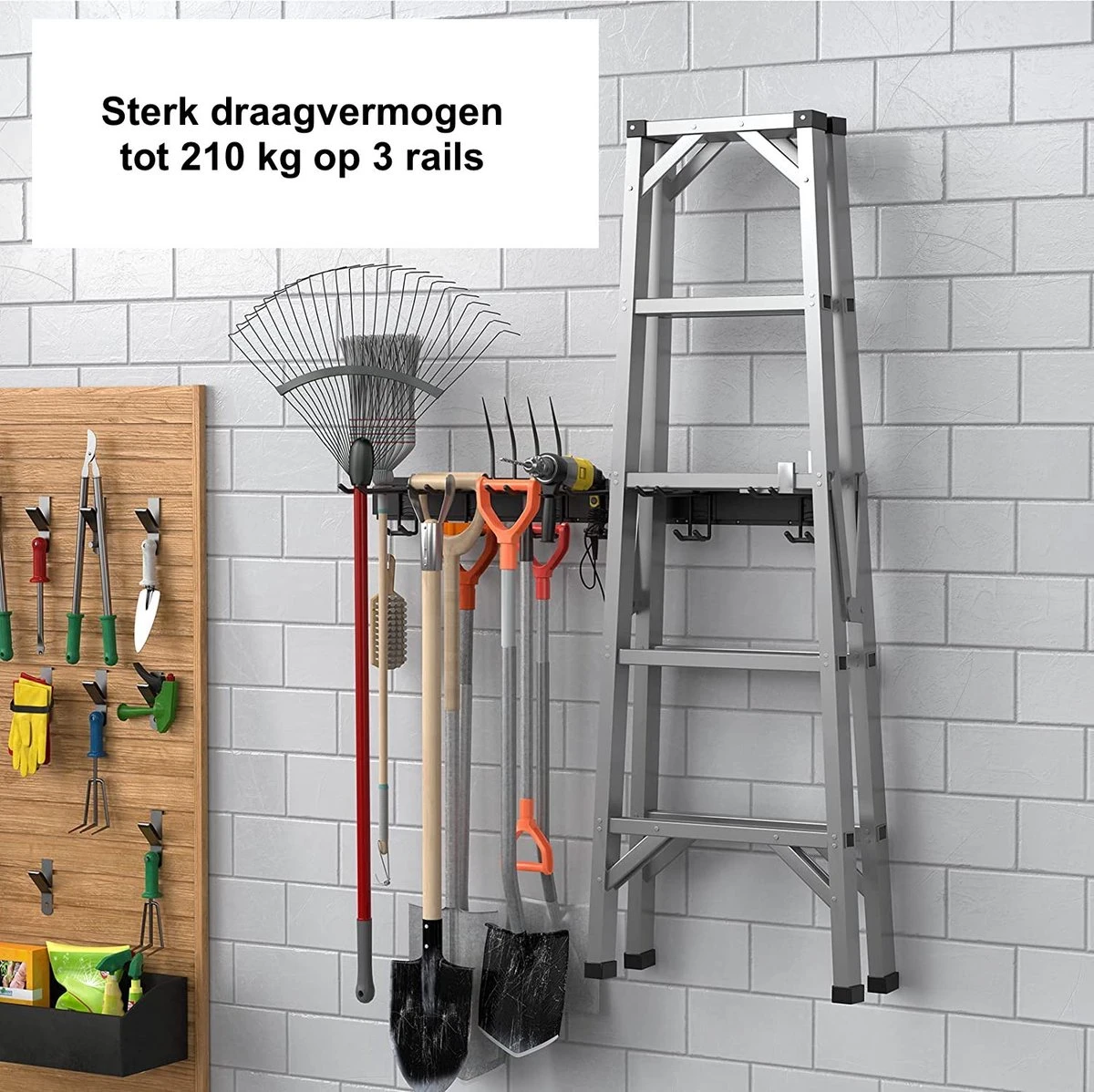 SODEAL Luxe Gereedschapshouder- Tuingereedschap Ophangsysteem - Fiets Ophangsysteem - Bezem Ophangsysteem 8 SODEAL Luxe Gereedschapshouder- Tuingereedschap Ophangsysteem - Fiets Ophangsysteem - Bezem Ophangsysteem - Image 8