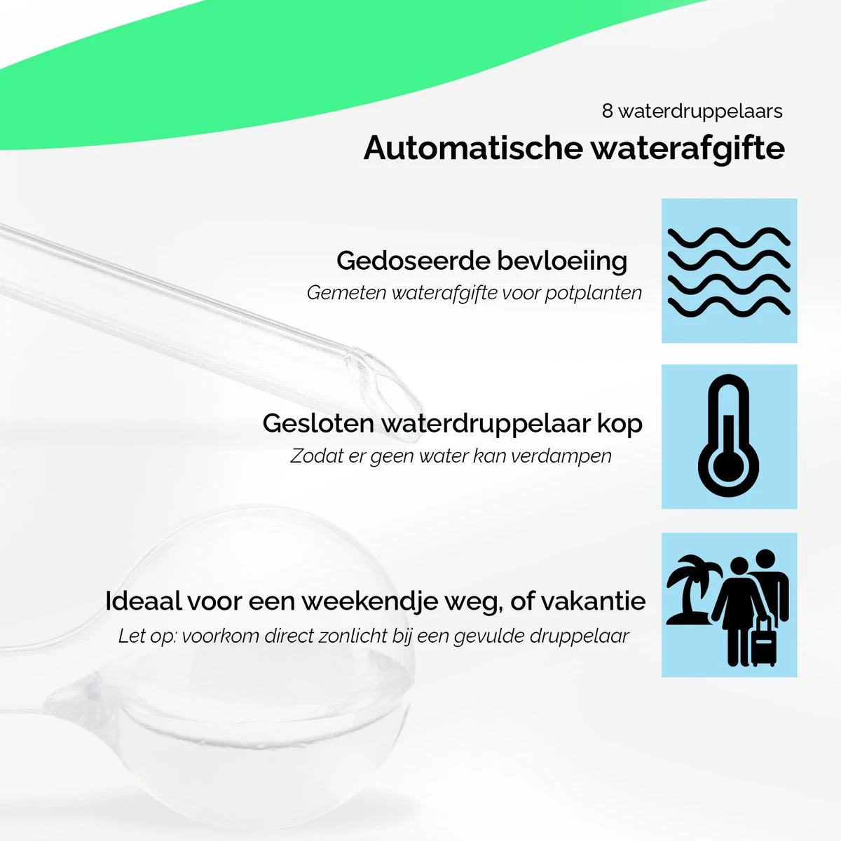 Waterdruppelaar Set Van 8 Stuks Voor Planten Transparant - Waterdruppelaar Voor Kamerplanten – Waterbol - Waterdruppelaar Voor Planten - Watergeefsysteem 3 Waterdruppelaar Set Van 8 Stuks Voor Planten Transparant - Waterdruppelaar Voor Kamerplanten – Waterbol - Waterdruppelaar Voor Planten - Watergeefsysteem - Image 3