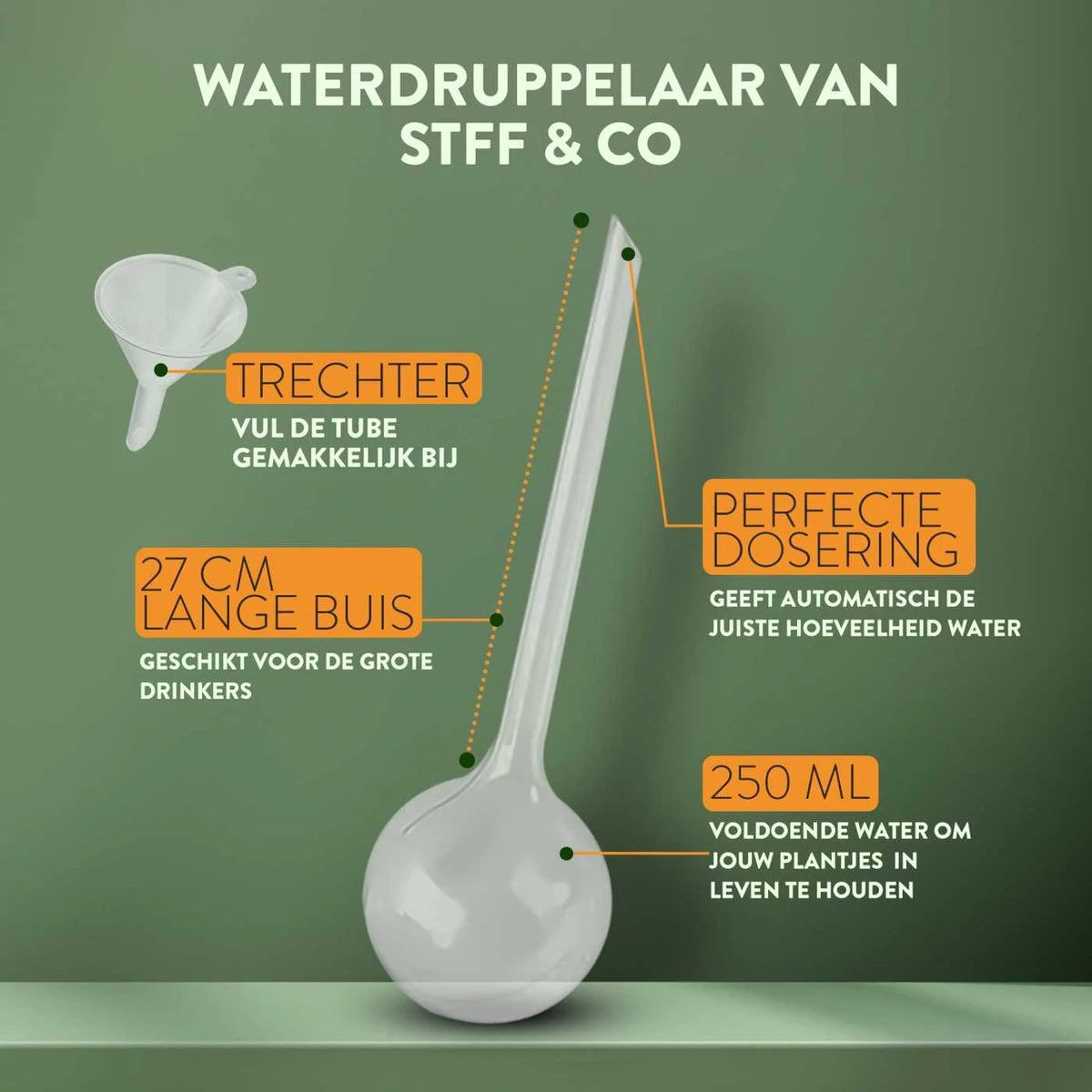STFF & Co® Waterdruppelaar Voor Planten – Irrigatiesysteem Automatisch Watergeefsysteem – Waterbollen Voor Planten – Bewateringssysteem – 8 Stuks - 8cm 2 STFF & Co® Waterdruppelaar Voor Planten – Irrigatiesysteem Automatisch Watergeefsysteem – Waterbollen Voor Planten – Bewateringssysteem – 8 Stuks - 8cm - Image 2