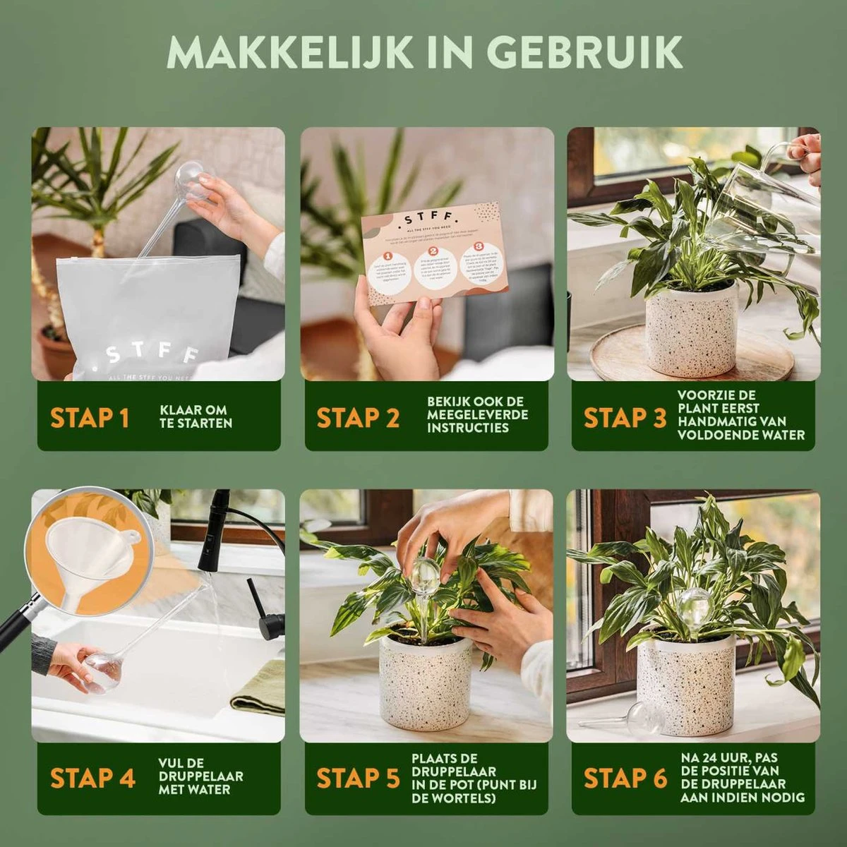 STFF & Co® Waterdruppelaar Voor Planten – Irrigatiesysteem Automatisch Watergeefsysteem – Waterbollen Voor Planten – Bewateringssysteem – 8 Stuks - 8cm 4 STFF & Co® Waterdruppelaar Voor Planten – Irrigatiesysteem Automatisch Watergeefsysteem – Waterbollen Voor Planten – Bewateringssysteem – 8 Stuks - 8cm - Image 4