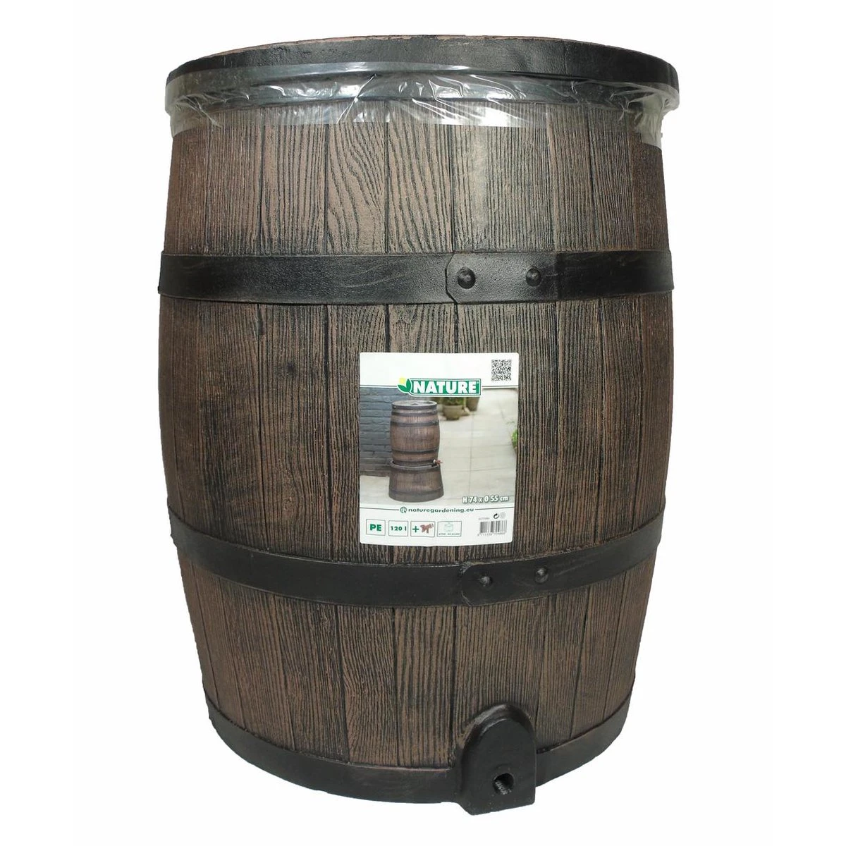 Nature - Regenton - Whiskyvat - 120L - H66 X Ø50,5cm 3 Nature - Regenton - Whiskyvat - 120L - H66 X Ø50,5cm - Image 3