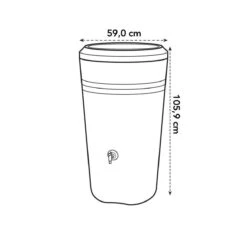 Elho Green Basics Regenton - Regenton - Living Black - Buiten - 200 Liter -Tuin Tools Verkoop 1200x1200 1118