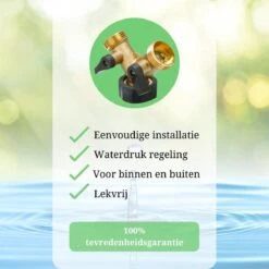 Y Stuk Kraan - Kraan Splitter - Waterverdeler - Buitenkraan - Waterverdeler 2 Weg – Messing - Afzonderlijk Af Te Sluiten -Tuin Tools Verkoop 1200x1200 1156