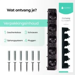 CLEANLY® Bezemhouder - Ophangsysteem Voor Tuingereedschap - Bezem Ophangsysteem - Gereedschapshouder Met Ophanghaken - ABS 11 CLEANLY® Bezemhouder - Ophangsysteem Voor Tuingereedschap - Bezem Ophangsysteem - Gereedschapshouder Met Ophanghaken - ABS -Tuin Tools Verkoop 1200x1200 116