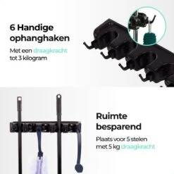 CLEANLY® Bezemhouder - Ophangsysteem Voor Tuingereedschap - Bezem Ophangsysteem - Gereedschapshouder Met Ophanghaken - ABS 12 CLEANLY® Bezemhouder - Ophangsysteem Voor Tuingereedschap - Bezem Ophangsysteem - Gereedschapshouder Met Ophanghaken - ABS -Tuin Tools Verkoop 1200x1200 117