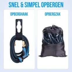 Strex Flexibele Tuinslang 15M Met Sproeikop - Uitrekbaar - Incl. Koppelingen, Ophanghaak & Opbergzak -Tuin Tools Verkoop 1200x1200 1171