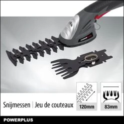 Powerplus POWEG4500 Gras-/Heggenschaar Accu - 7.2V - Snoeien En Knippen - Zwaardlengte 83/120mm - Mesafstand 8mm - Incl. 1,5Ah Accu En Lader - Haagschaar Voor Tuinonderhoud 10 Powerplus POWEG4500 Gras-/Heggenschaar Accu - 7.2V - Snoeien En Knippen - Zwaardlengte 83/120mm - Mesafstand 8mm - Incl. 1,5Ah Accu En Lader - Haagschaar Voor Tuinonderhoud -Tuin Tools Verkoop 1200x1200 12