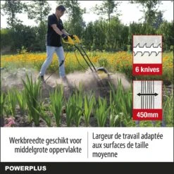 Powerplus POWXG72010 Tuinfrees - 1500W - Werkbreedte 450mm - Werkdiepte Max. 220mm - Incl. 6 Messen En Wielen 11 Powerplus POWXG72010 Tuinfrees - 1500W - Werkbreedte 450mm - Werkdiepte Max. 220mm - Incl. 6 Messen En Wielen -Tuin Tools Verkoop 1200x1200 138