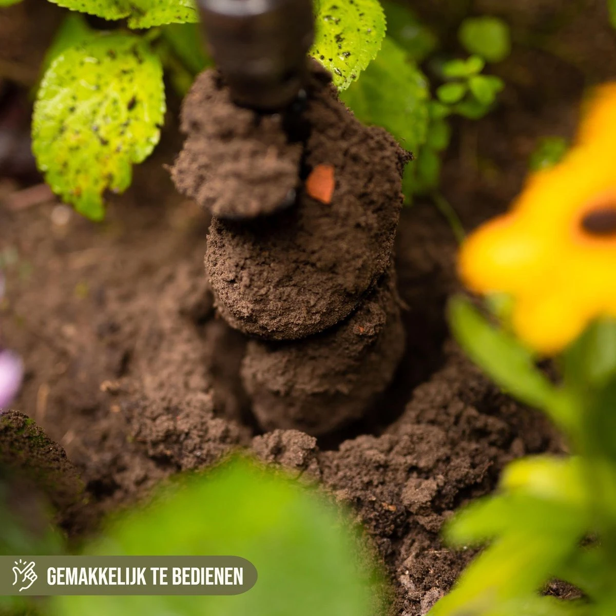 Merkloos Grondboor Voor Planten - 25 CM - Palenboor - Moestuin - Bollenplanter - Zwart 4 Merkloos Grondboor Voor Planten - 25 CM - Palenboor - Moestuin - Bollenplanter - Zwart - Image 4