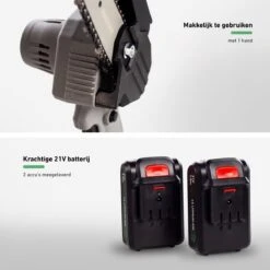 Mardin Mini Kettingzaag - Snoeizaag - Kettingzaag - Kettingzaag Electrisch Met 2 Accu - Inclusief Koffer - 1 Extra Accu - Grijs -Tuin Tools Verkoop 1200x1200 366