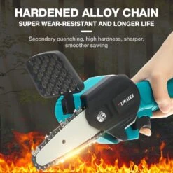 Merkloos Mini Accu Kettingzaag - 4 Inch Elektrische Boomzaag - Handkettingzaag - Met 2 Accu En 1 Oplader - Voor Tuinboom Ranch Bomen Snijden Hout- Blauw -Tuin Tools Verkoop 1200x1200 496