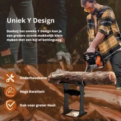Miseru Houtklover – Zonder Bijl – No Axe – HANDMADE In Holland Houtsplijter – Houtkliever – Houtklover Voor Aanmaakhout – Ook Voor Stammen - Metaal -Tuin Tools Verkoop 1200x1200 534