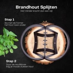 Flowkey® Houtklover - Houtsplijter Bijl - Houtkliever Kloofwig Gietijzer - Voor Hout & Aanmaakhout - Inclusief Gratis Hamer -Tuin Tools Verkoop 1200x1200 538