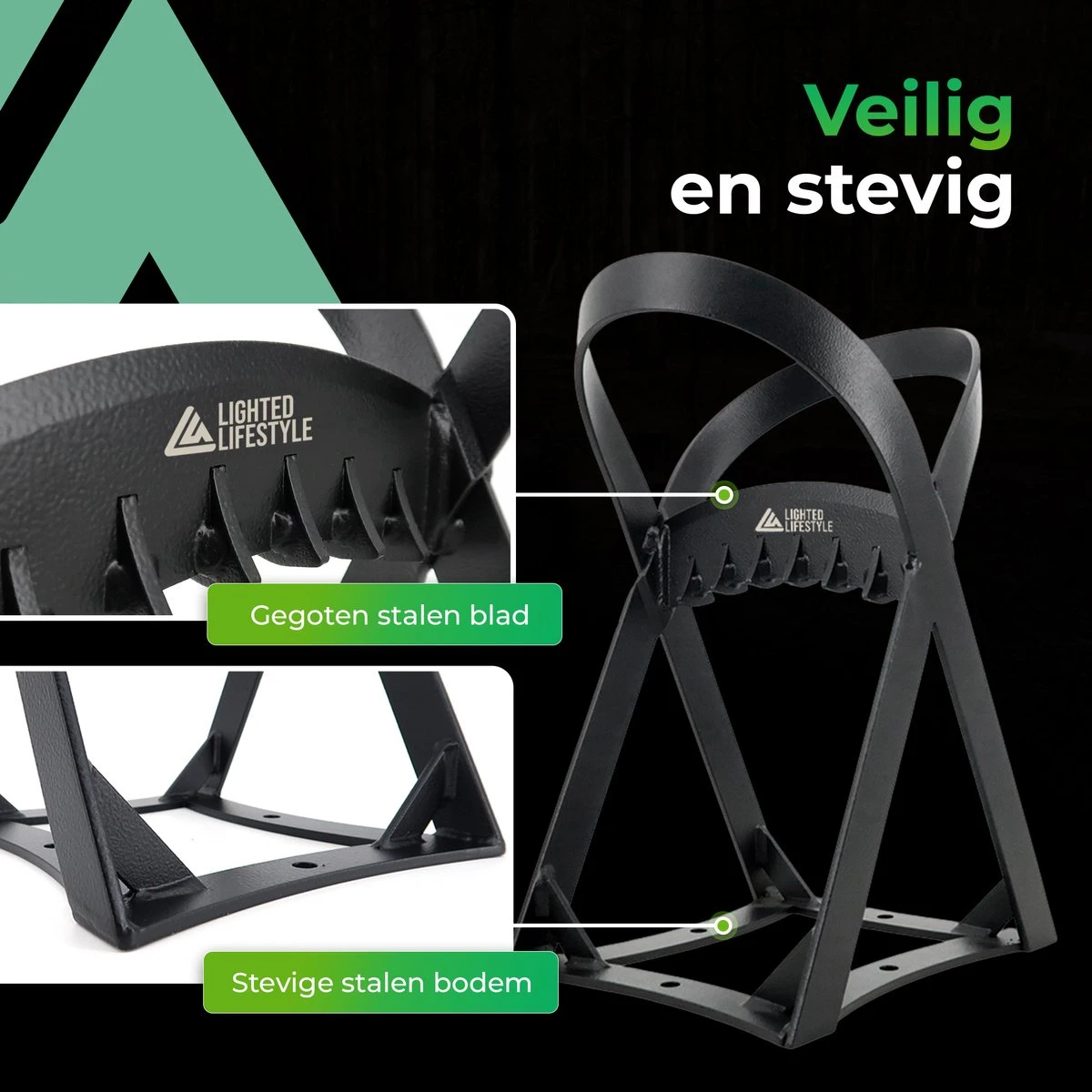 Lighted Lifestyle™| Houtklover Voor Aanmaakhout Incl. Kloofhamer - Houtsplijter - Houtkliever - Snel Haardhout - Gietijzer - Incl. Schroeven 4 Lighted Lifestyle™| Houtklover Voor Aanmaakhout Incl. Kloofhamer - Houtsplijter - Houtkliever - Snel Haardhout - Gietijzer - Incl. Schroeven - Image 4