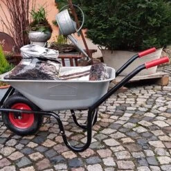 Gardebruk Kruiwagen 100L - Luchtband - 250kg Draagkracht Zilver -Tuin Tools Verkoop 1200x1200 573