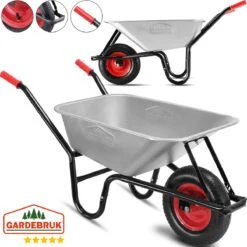 Gardebruk Kruiwagen 100L - Luchtband - 250kg Draagkracht Zilver -Tuin Tools Verkoop 1200x1200 578