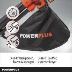 Powerplus Dual Power POWDPG75270 Bladblazer - Bladzuiger En -versnipperaar - Brushless - Blazen - Zuigen - Versnipperen - Excl. Accu En Lader - Incl. Opvangzak 45L -Tuin Tools Verkoop 1200x1200 629