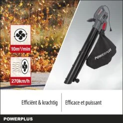 Powerplus POWEG9013 Elektrische Bladblazer - Bladzuiger En -versnipperaar - 3300W - Blazen - Zuigen - Versnipperen - Incl. 40L Opvangzak -Tuin Tools Verkoop 1200x1200 655