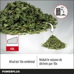 Powerplus POWEG9013 Elektrische Bladblazer - Bladzuiger En -versnipperaar - 3300W - Blazen - Zuigen - Versnipperen - Incl. 40L Opvangzak -Tuin Tools Verkoop 1200x1200 658