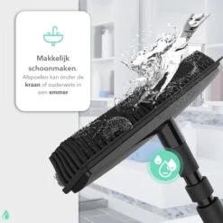 CLEANLY® Rubberen Bezem Met Vloerwisser - Kappersbezem - Zachte Bezem Binnen & Buiten - Vloertrekker Met Steel - 68-150 Cm -Tuin Tools Verkoop 1200x1200 685